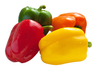 Four color sweet peppers