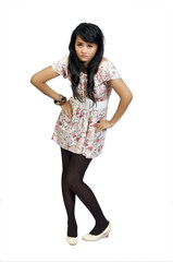 Full Body Portrait of Beautiful Asian Woman