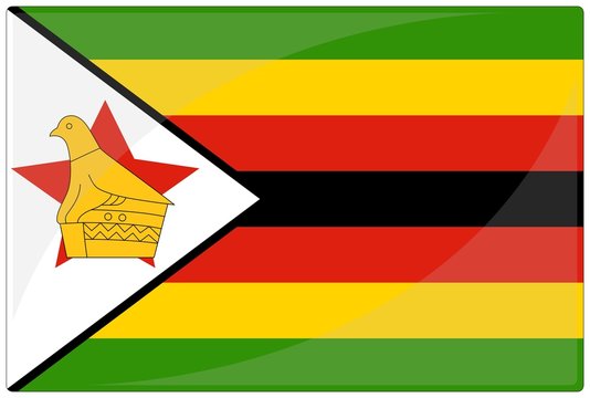 drapeau glassy zimbabwe flag