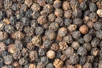 background of black peppercorns