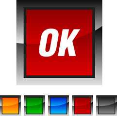 Ok  icon set. Vector illustration