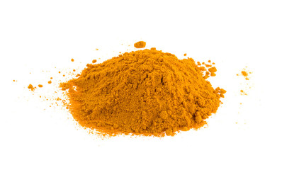 heap of Curcuma isolated on white background
