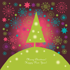 colourful christmas card