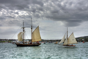 Old Ships at Holyhead Harbour