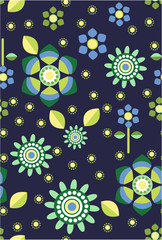 Geometric floral background