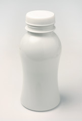 clean white plastic bottle