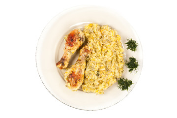Delicious turnip dish with drumsticks