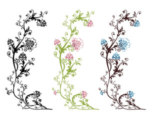 Fototapeta premium Floral vector designs isolated