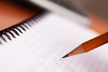 doing math homework