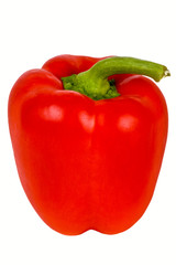 Red pepper isolated on white.