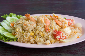 Fried rice with seafood