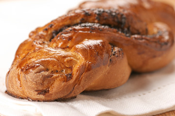 Bun with poppy seed