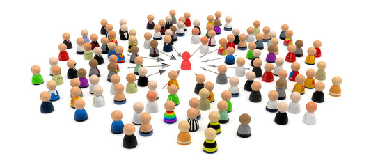 Fototapeta premium Cartoon Crowd, Seize