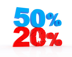 Broken 20% to 50% discount