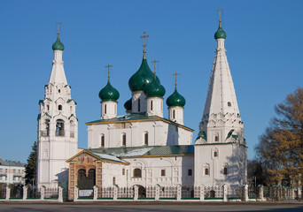 View of old church in Yaroslavl, Russia
