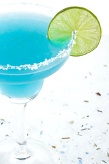 Blue margarita cocktail