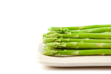 Asparagus on plate