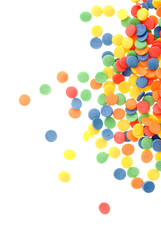 colorful sweets isolated on white background