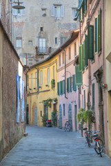 Typical Tuscan Street, Lucca, Italy, October 2009