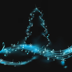 abstract neon winter illustration