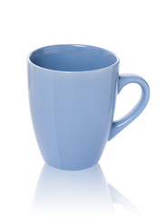 Blue empty cup