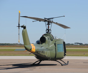 Fototapeta na wymiar Old military helicopter