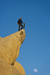 Climber on the summit.