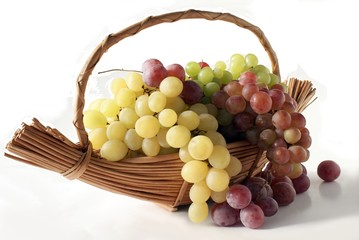 grapes in basket