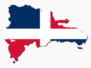 Dominican Republic map flag