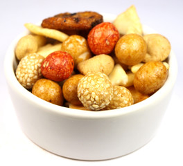 Asian rice snack background