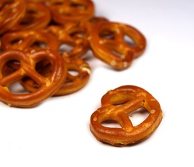 glazed and salted pretzels.