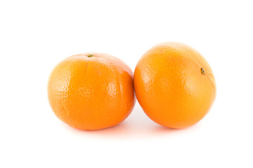 Tangerines isolated on pure white background