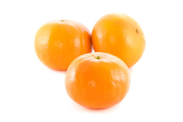 Tangerines isolated on pure white background