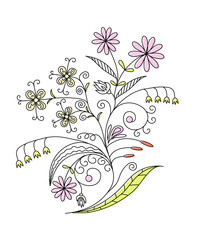 Floral abstract background, vector