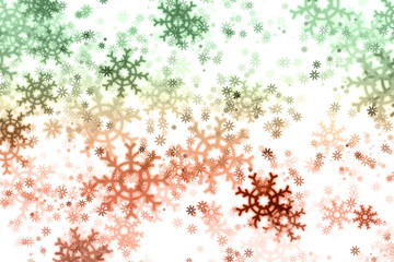Snow in white background.