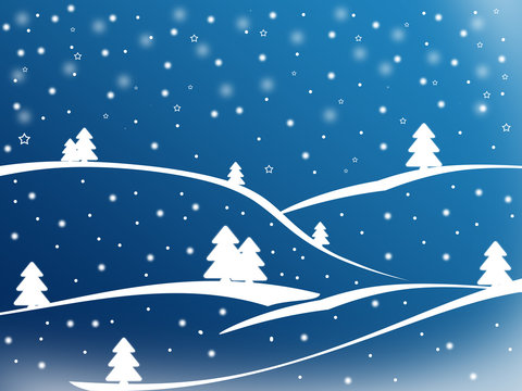 Weihnachtslandschaft_blau
