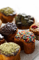 Different muffin with pumpkin seed