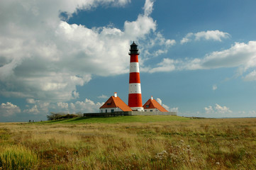 Fototapeta na wymiar Westerhever Lighthouse