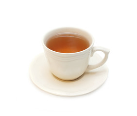 Cup of tea isolated on white