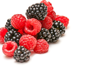 blackberry and raspberry