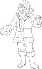 vector - santa claus isolated on background