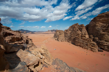 Fototapeta na wymiar Desierto de Wadi Rum