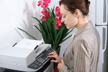 Business Woman Making Copies