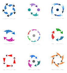 Design elements with arrows.