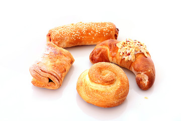 Buns on white