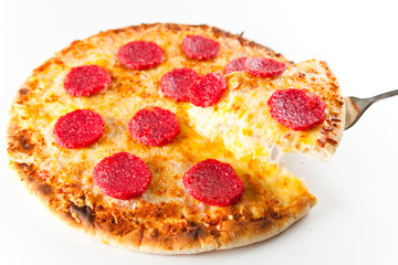cheese and pepperoni pizza