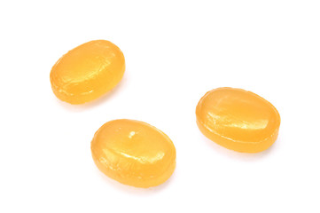 Three Yellow Cough Drops (Throat Lozenges)