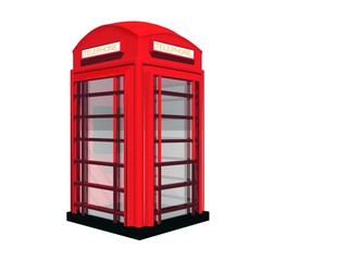 Obraz premium Red 3d image of london telephone
