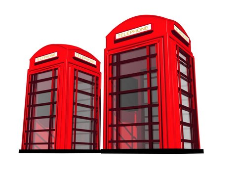 Red 3d image of london telephone