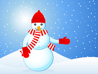 Fototapeta premium Christmas snowman 2
